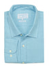 a product image of a light blue hemp shirt 