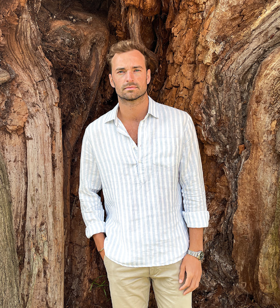 Chatham Striped Explorer Hemp Shirt