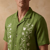 Salvia Bordada Cuban Hemp Shirt