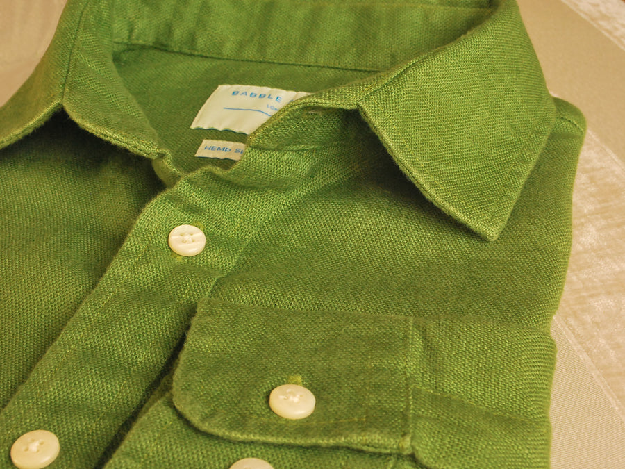 Kashgar Green Heavy Hemp Shirt