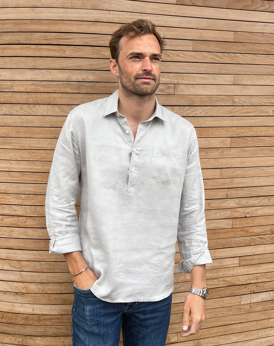 Oyster Grey Explorer Hemp Shirt