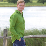Kashgar Green Heavy Hemp Shirt