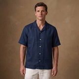 La Brisa Navy Cuban Hemp Shirt