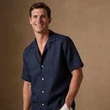 La Brisa Navy Cuban Hemp Shirt