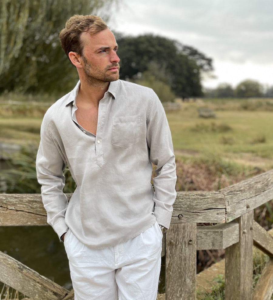 Oyster Grey Explorer Hemp Shirt