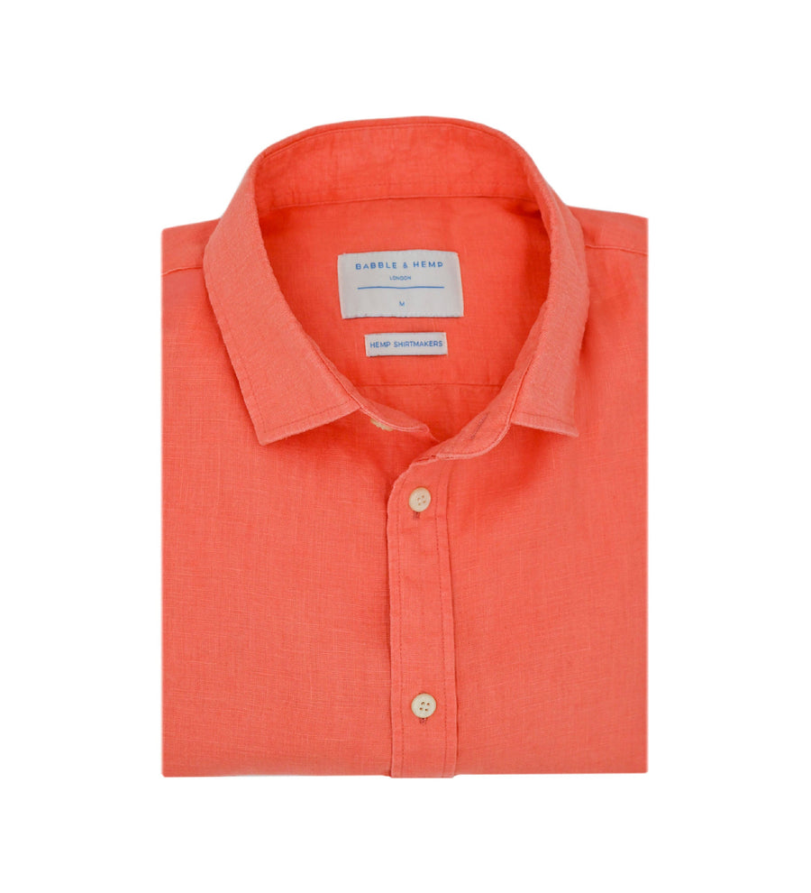 Palmyra Coral Hemp Shirt