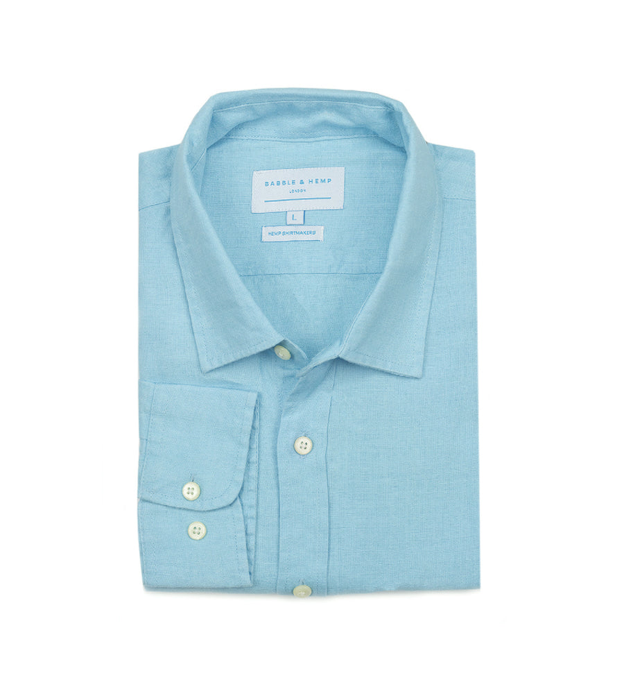 Samarkand Blue Explorer Hemp Shirt