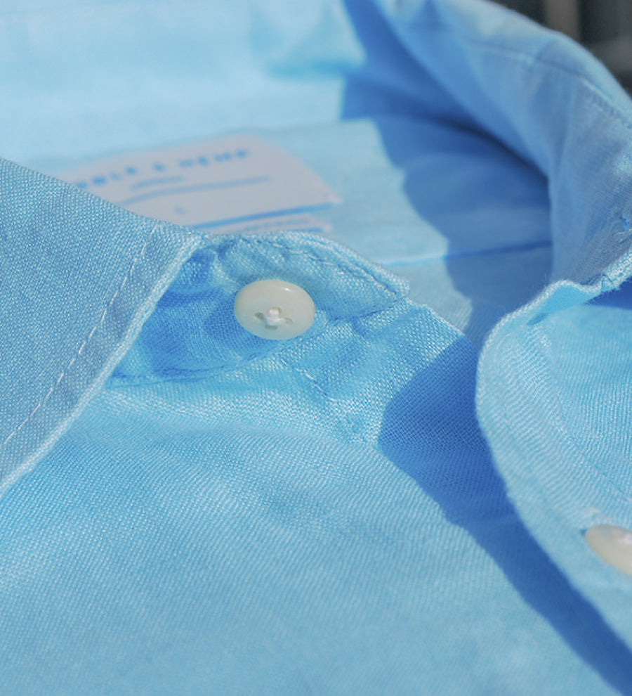 Samarkand Blue Hemp Shirt
