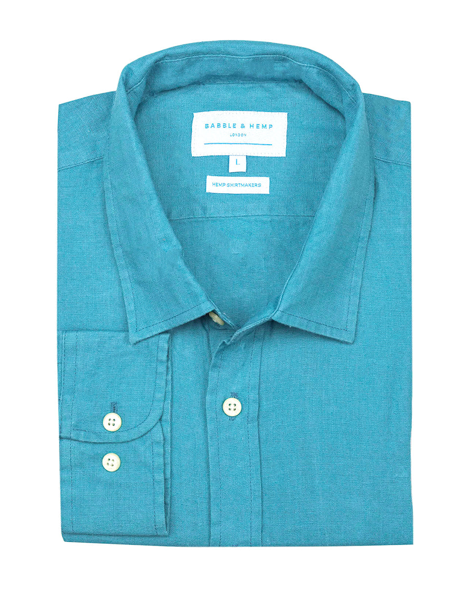 Petrol Blue Hemp Shirt – Babble & Hemp